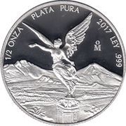 ½ Onza "Libertad", Mexico, 1996-2023 reverse image