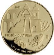 1⁄25 Onza Arquitectura - 1⁄25 oz Gold Bullion Coinage, Mexico, 2011 reverse image