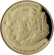1⁄25 Onza Español e Indígena - 1⁄25 oz Gold Bullion Coinage reverse image