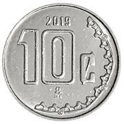 10 Centavos small type, Mexico, 2009-2019 reverse image
