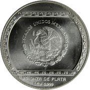 1 Nuevo Peso Bajorrelieve Del Tajin - 1/4 oz Silver Bullion obverse image