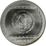 2 Nuevos Pesos Bajorrelieve Del Tajin - 1/2 oz Silver Bullion obverse image