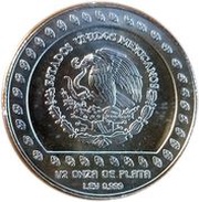 2 Nuevos Pesos Guerrero Aguila - 1/2 oz Silver Bullion obverse image