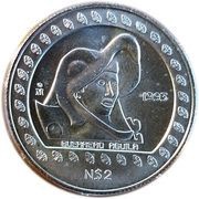 2 Nuevos Pesos Guerrero Aguila - 1/2 oz Silver Bullion, Mexico, 1993 reverse image