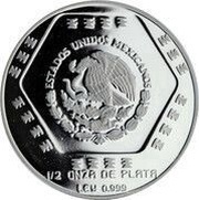 2 Nuevos Pesos Chaac Mool - 1/2 oz Silver Bullion obverse image