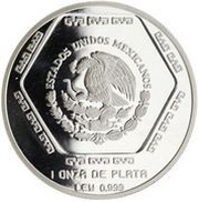 5 Nuevos Pesos Lápida Tumba de Palenque - 1 oz Silver Bullion obverse image