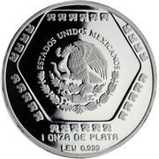 5 Nuevos Pesos Mascaron Del Dios Chaac - 1 oz Silver Bullion obverse image