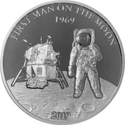 5 Dollars First Man on the Moon, Barbados, 2019 reverse image