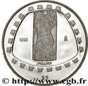 5 Pesos Jaguar - 1 oz Silver Bullion, Mexico, 1998 reverse image