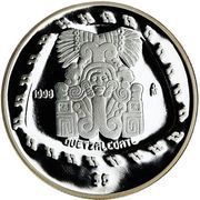 5 Pesos Quetzalcoatl - 1 oz Silver Bullion, Mexico, 1998 reverse image