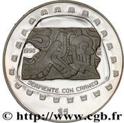 5 Pesos Serpiente con Craneo - 1 oz Silver Bullion, Mexico, 1998 reverse image