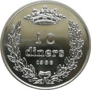 10 Diners - Joan Martí i Alanis Episcopal Co-Prince, Andorra, 1986 reverse image