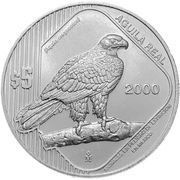 5 Pesos Aguila Real, Mexico, 2000 reverse image