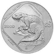 5 Pesos Nutria de Rio, Mexico, 2000 reverse image