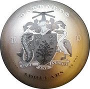 5 Dollars 2019 Cricket World Cup obverse image