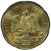 6 Pesos Pattern; Tortuga Verde; Brass obverse image