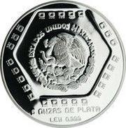 10 Nuevos Pesos Piramide del Castillo - 5 oz Silver Bullion obverse image