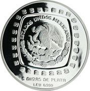 10 Pesos Cabeza Olmeca - 5 oz Silver Bullion obverse image