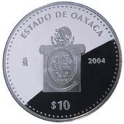 10 Pesos Oaxaca - Silver Proof Issue, Mexico, 2004 reverse image