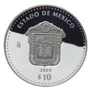 10 Pesos Estado de México - Silver Proof Issue, Mexico, 2004 reverse image