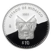 10 Pesos Hidalgo - Silver Proof Issue, Mexico, 2005 reverse image