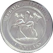 5 Dollars Flamingo reverse image