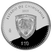 10 Pesos Chihuahua - Silver Proof Issue, Mexico, 2005 reverse image