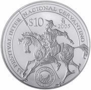 10 Pesos Don Quixote, Mexico, 2005 reverse image