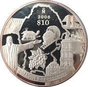 10 Pesos Coahuila - Silver Proof Issue, Mexico, 2006 reverse image