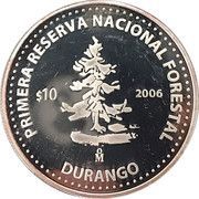 10 Pesos Durango - Silver Proof Issue, Mexico, 2006 reverse image