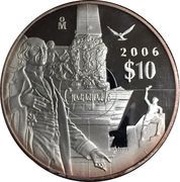 10 Pesos Guanajuato - Silver Proof Issue, Mexico, 2006 reverse image