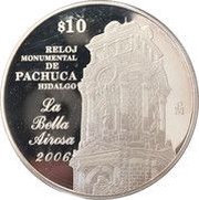 10 Pesos Hidalgo - Silver Proof Issue, Mexico, 2006 reverse image
