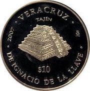 10 Pesos Veracruz - Silver Proof Issue, Mexico, 2007 reverse image