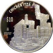 10 Pesos Templo de los Guerreros, Mexico, 2012 reverse image