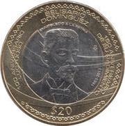 20 Pesos Belisario Dominguez, Mexico, 2013 reverse image