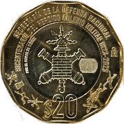 20 Pesos Military Academy, Mexico, 2023 reverse image