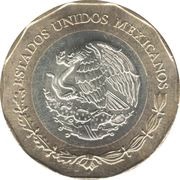 20 Pesos Mexico and United States Relations obverse image