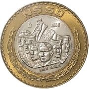 50 Nuevos Pesos Niños Heroes, Mexico, 1993-1995 reverse image