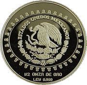 50 Pesos Serpiente Emplumada - 1/2 oz Gold Bullion, Mexico, 1997 obverse image