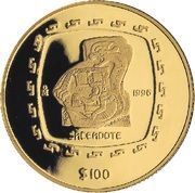 100 Pesos Sacerdote - 1 oz Gold Bullion, Mexico, 1996 reverse image