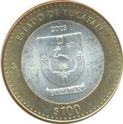 100 Pesos Yucatán, Mexico, 2003 reverse image