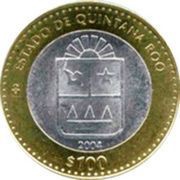 100 Pesos Quintana Roo, Mexico, 2004 reverse image