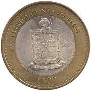 100 Pesos Nuevo Leon, Mexico, 2004 reverse image