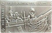 5 Dollars Boston Tea Party, Barbados, 2023 reverse image