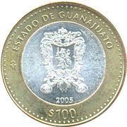 100 Pesos Guanajuato, Mexico, 2005 reverse image