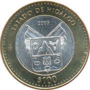 100 Pesos Hidalgo, Mexico, 2005 reverse image