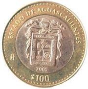 100 Pesos Aguascalientes, Mexico, 2005 reverse image