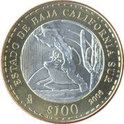 100 Pesos Baja California Sur, Mexico, 2006 reverse image