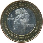 100 Pesos Chiapas, Mexico, 2006 reverse image