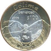 100 Pesos Colima, Mexico, 2006 reverse image